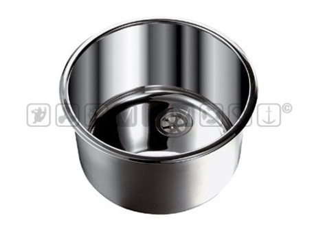 MIRROR FINISHED STAINLESS STEEL CYLINDRICAL BASIN SINK