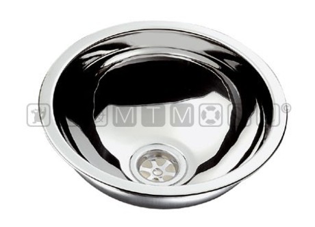 MIRROR FINISHED STAINLESS STEEL ROUND BASIN SINK