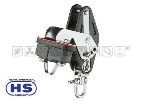 HS BALL BEARING SINGLE SWIVEL BLOCK WITH BECKET AND CAM CLEAT